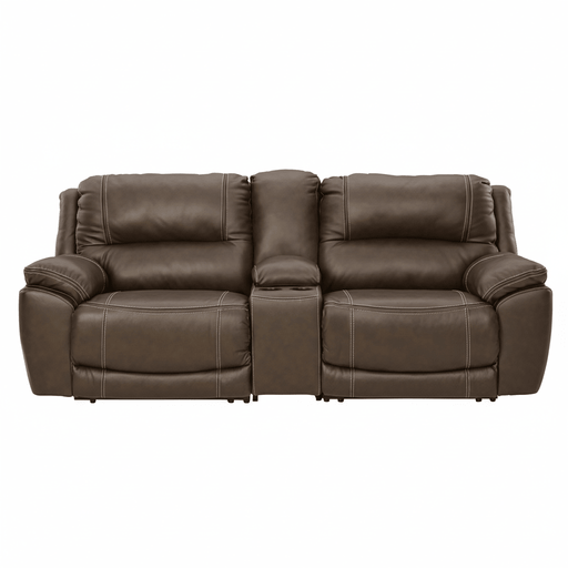 Dunleith 3 - Piece Power Reclining Loveseat with Console - Berre Furniture