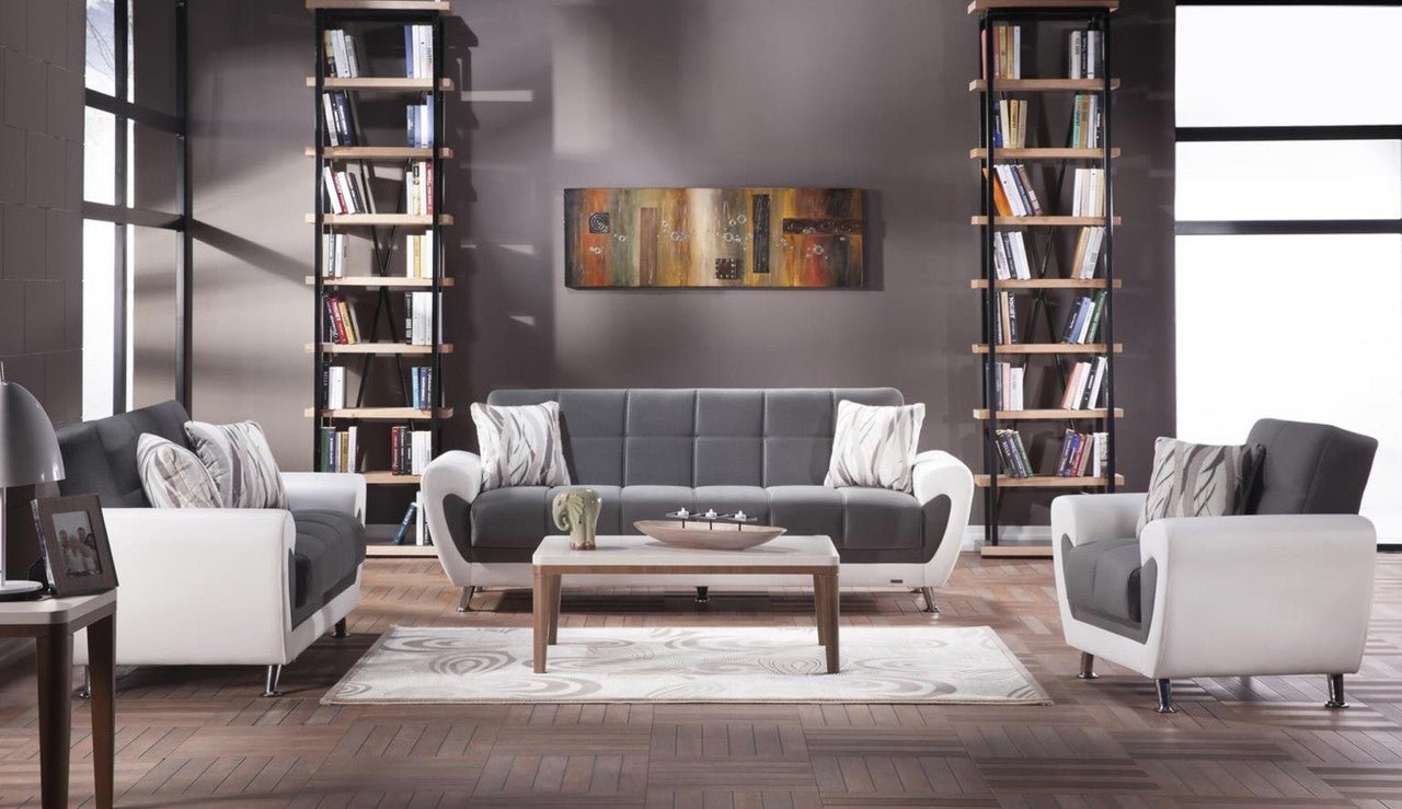 Duru Living Room Set Sofa Loveseat Armchair by Bellona Default Title