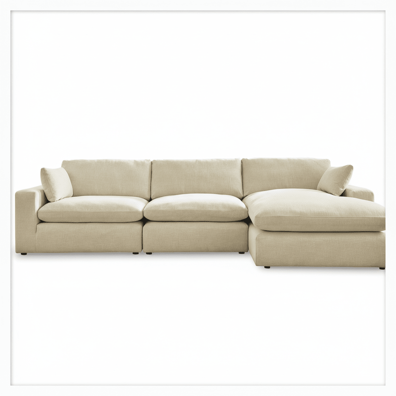 Elyza 3-Piece Sectional with Chaise Right Chaise