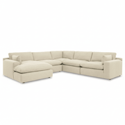 Elyza 5-Piece Sectional with Chaise Left Chaise