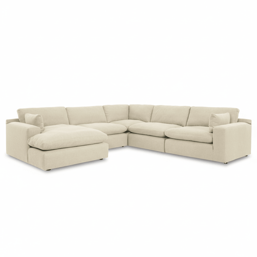 Elyza 5-Piece Sectional with Chaise Left Chaise