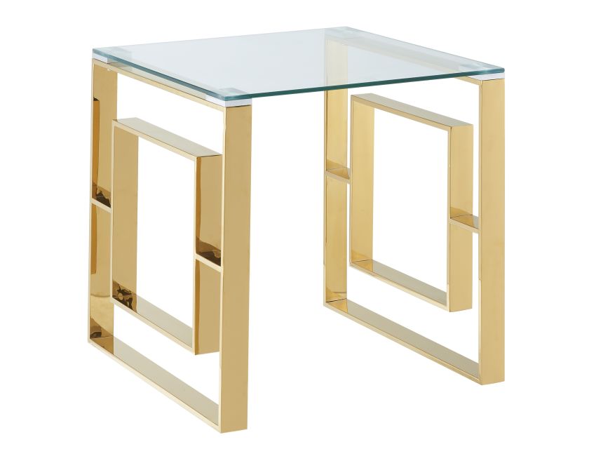 Eros Accent Table in Gold - Berre Furniture