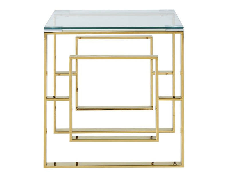 Eros Accent Table in Gold - Berre Furniture
