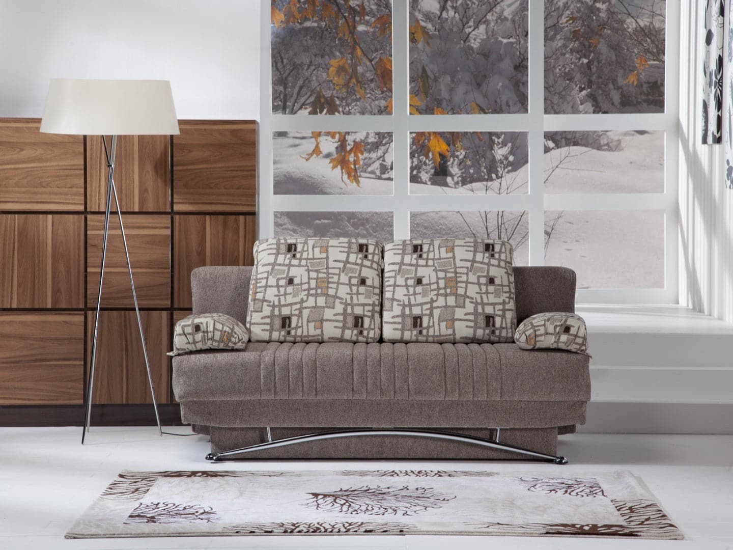 Fantasy 3 Seat Sleeper Sofa by Bellona ARISTO LIGHT BROWN