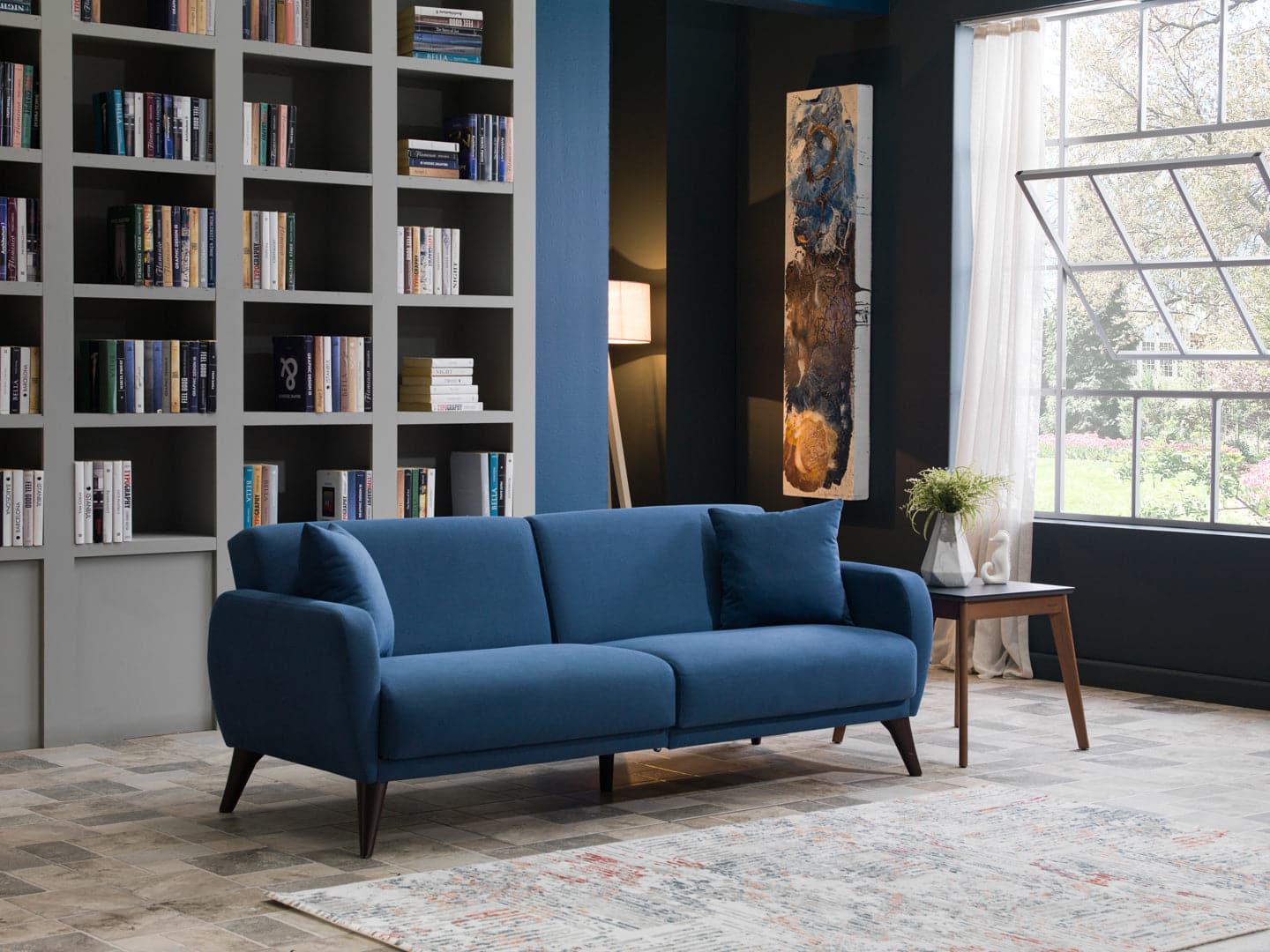 Blue convertible sofa hotsell