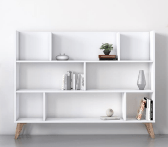 Frame Dion Bookcase Opak White - Berre Furniture