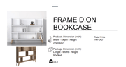 Frame Dion Bookcase Opak White - Berre Furniture