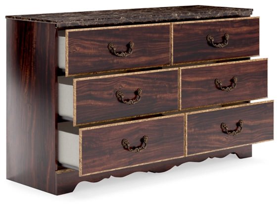 GLOSMOUNT SIX DRAWER DRESSER