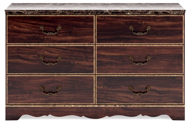 GLOSMOUNT SIX DRAWER DRESSER