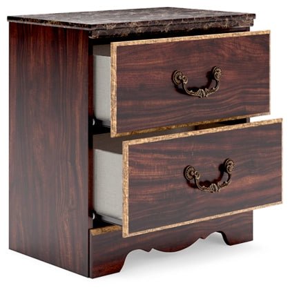 GLOSMOUNT TWO DRAWER NIGHT STAND