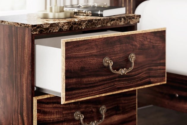 GLOSMOUNT TWO DRAWER NIGHT STAND