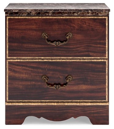GLOSMOUNT TWO DRAWER NIGHT STAND