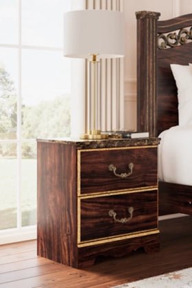 GLOSMOUNT TWO DRAWER NIGHT STAND