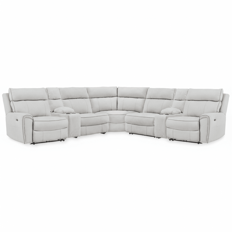 Grafton Pike 7-Piece Reclining Sectional with Storage Consoles Default Title