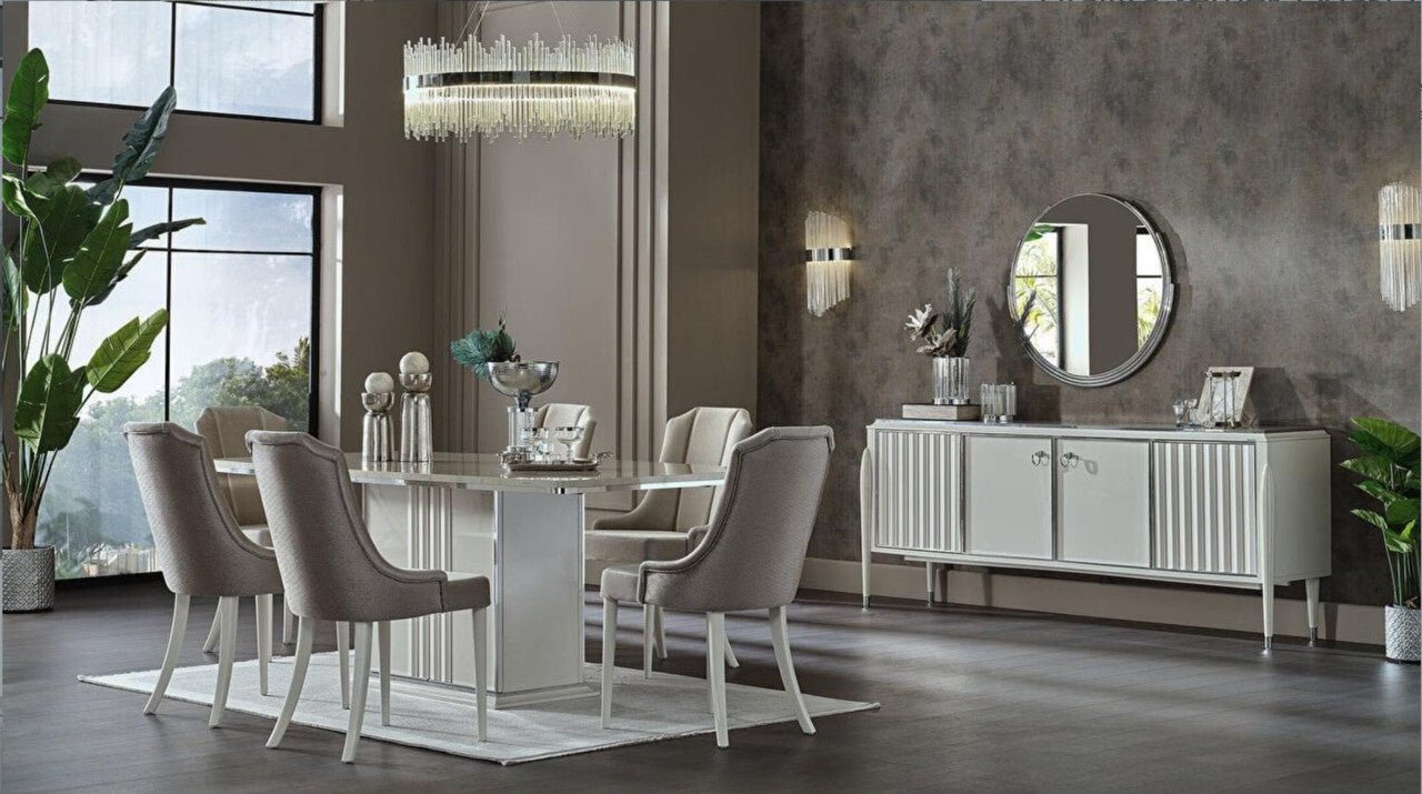 Gravita Dining Table (Ivory) by Bellona