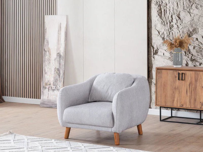Happy Grey Living Room Set - Berre Furniture