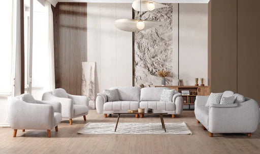 Happy Grey Living Room Set - Berre Furniture