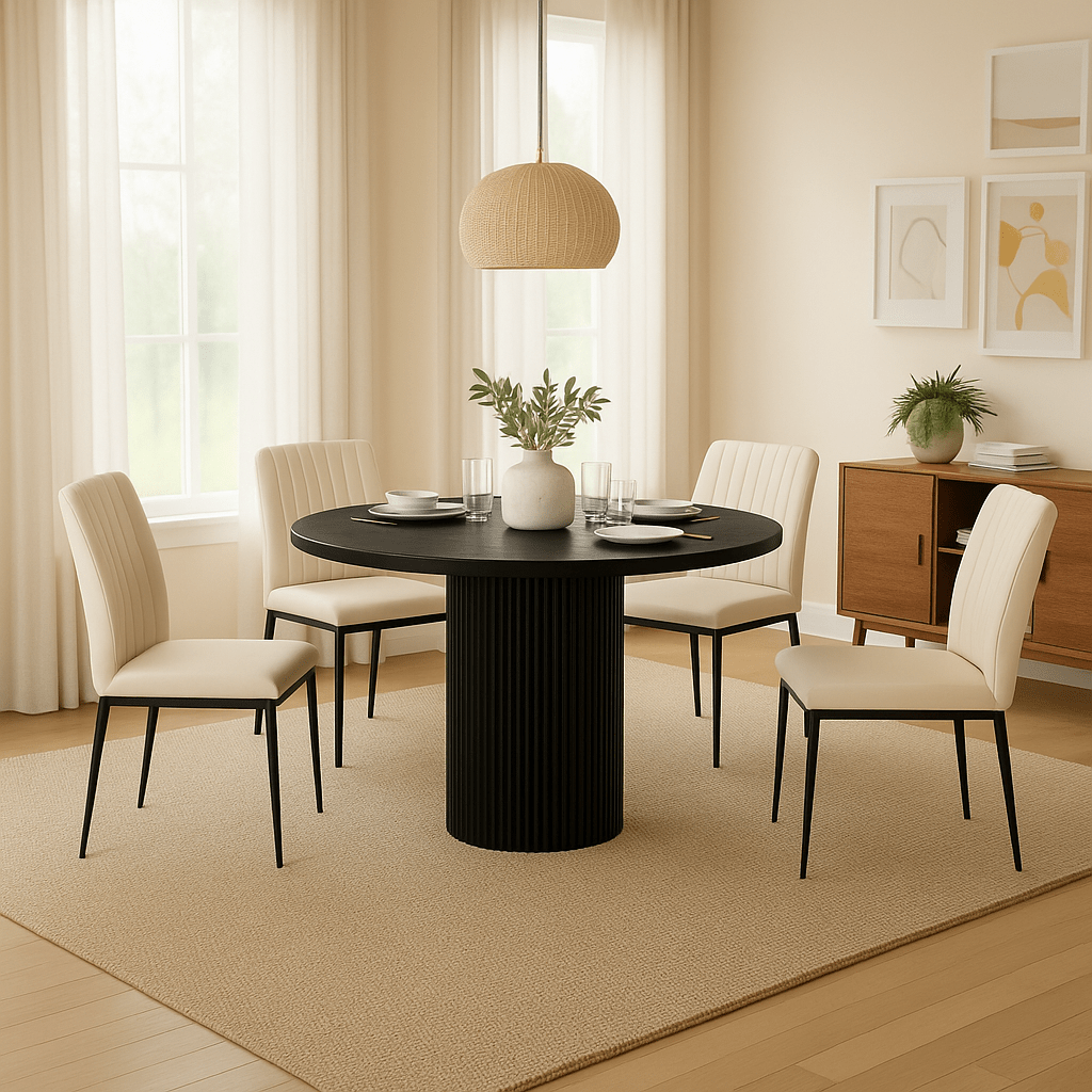 Harmony Dining Table with 4 Slay chairs BLACK FRIDAY DEAL - Berre Furniture