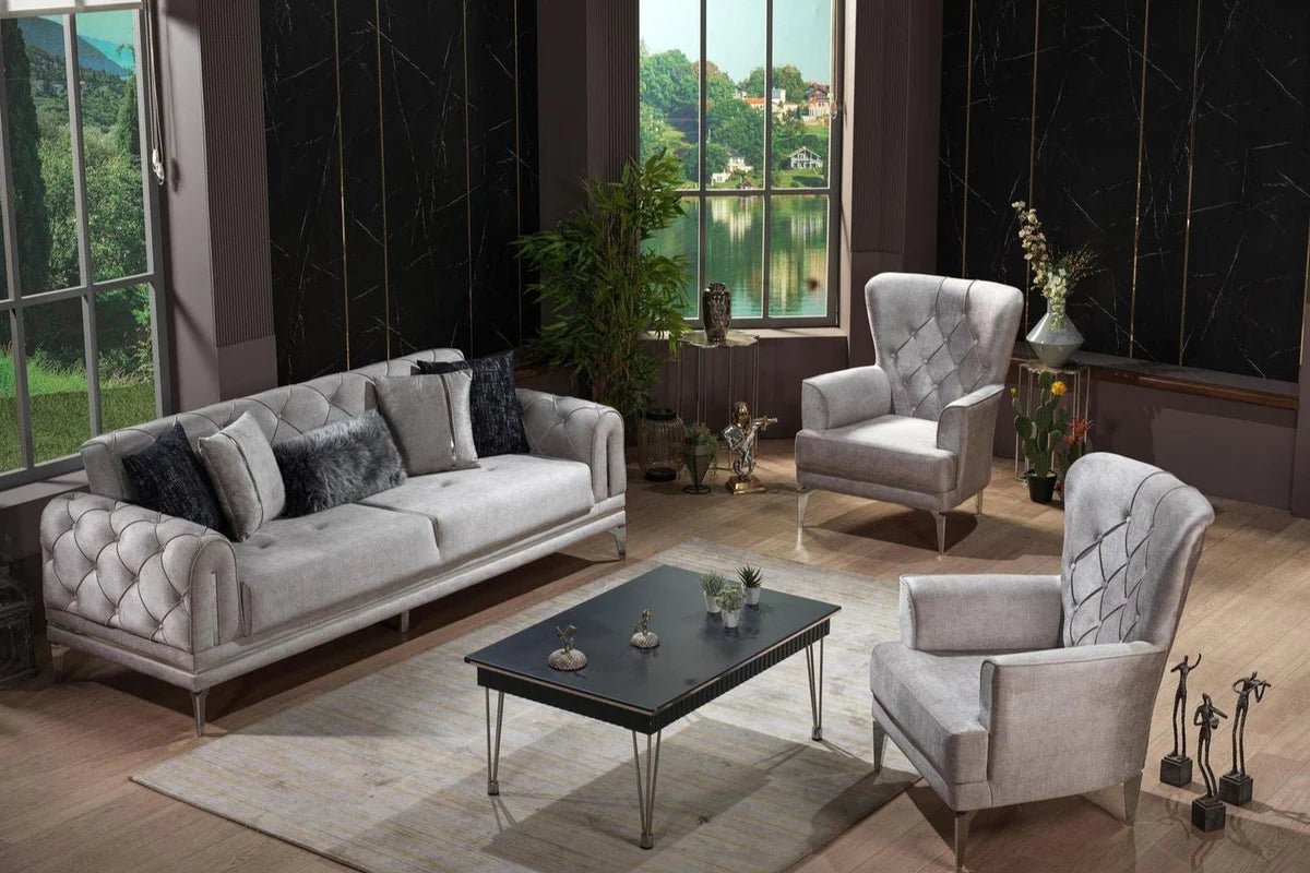 Helena Living Room Set Sofa + Loveseat + FREE Armchair - Berre Furniture
