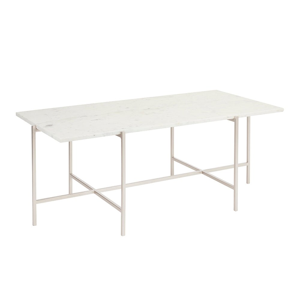 IDA Coffee Table Silver White Marble