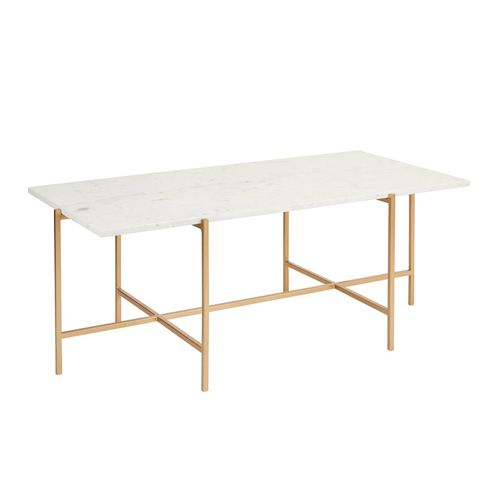 IDA Coffee Table Gold White Marble