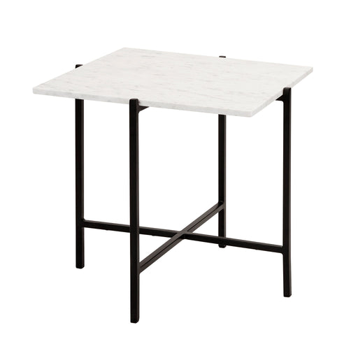 IDA End Table Black White Marble