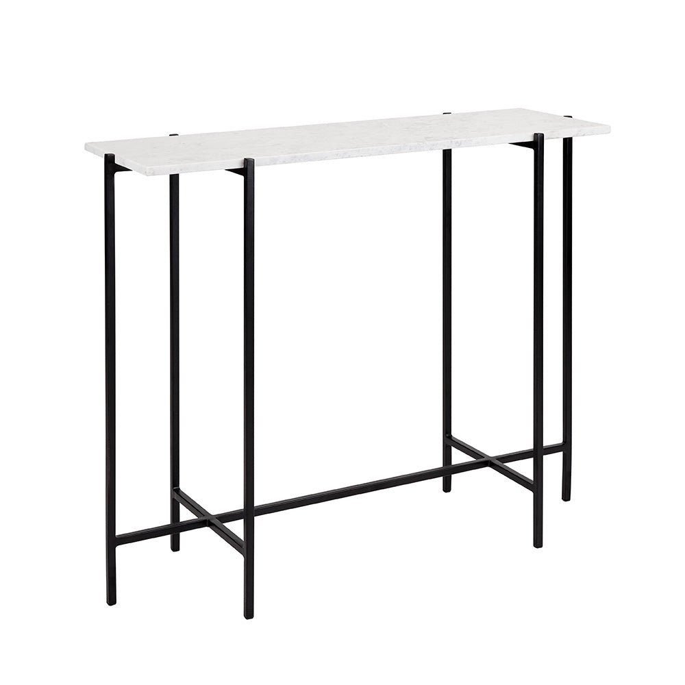 IDA Marble Console Table Black White Marble