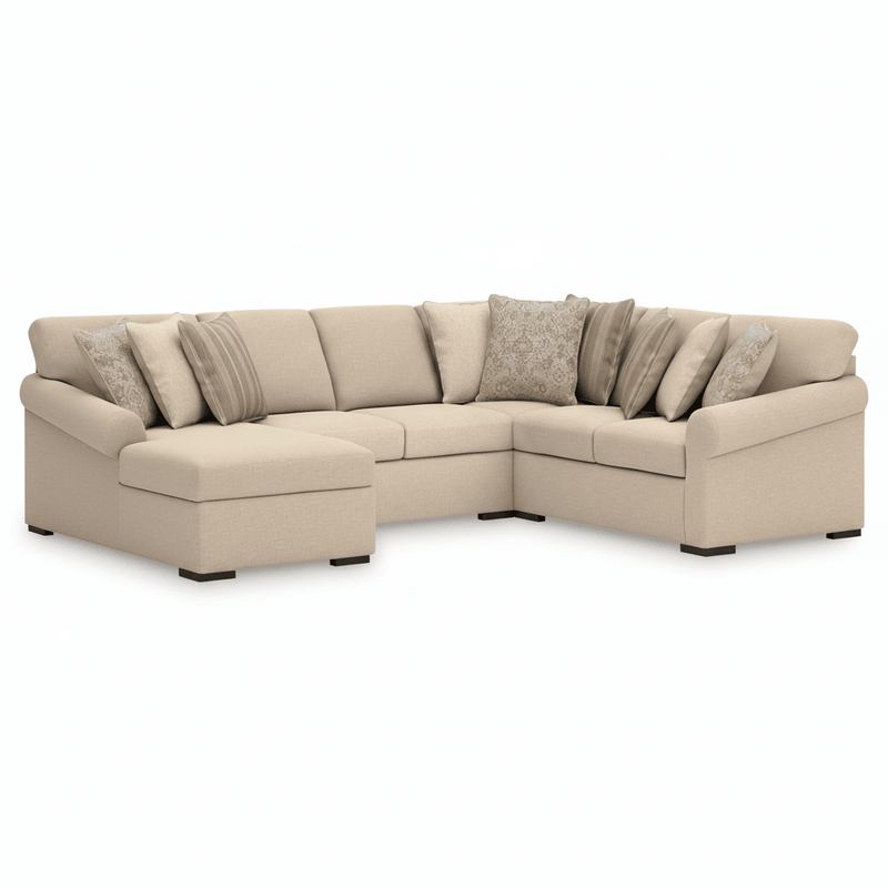 LadyMae 4-Piece Sectional with Chaise Left Chaise