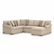 LadyMae 4-Piece Sectional with Chaise Right Chaise