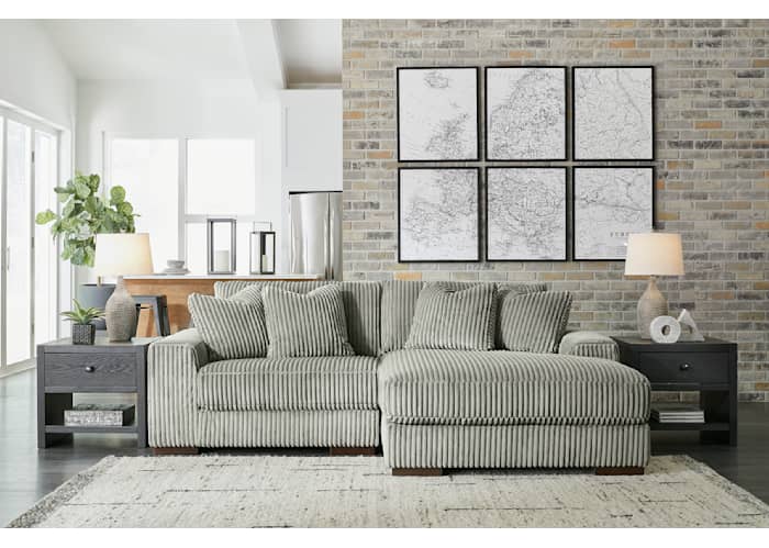 Lindyn 2 Piece Sectional with Chaise Fog