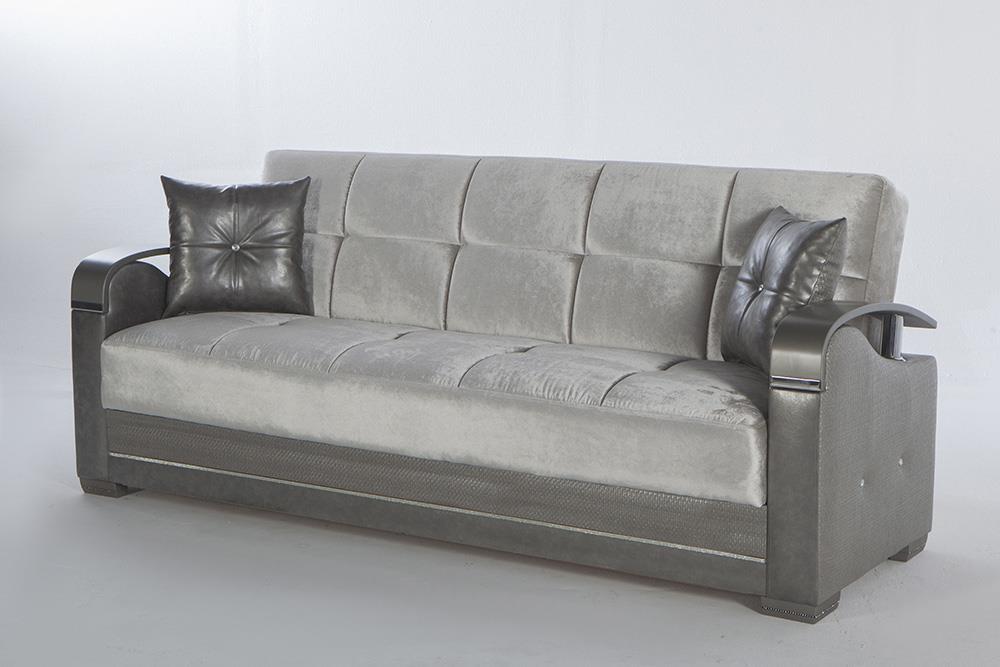 Luna Regal 3 Seat Sleeper Sofa by Bellona DEHA SILVER