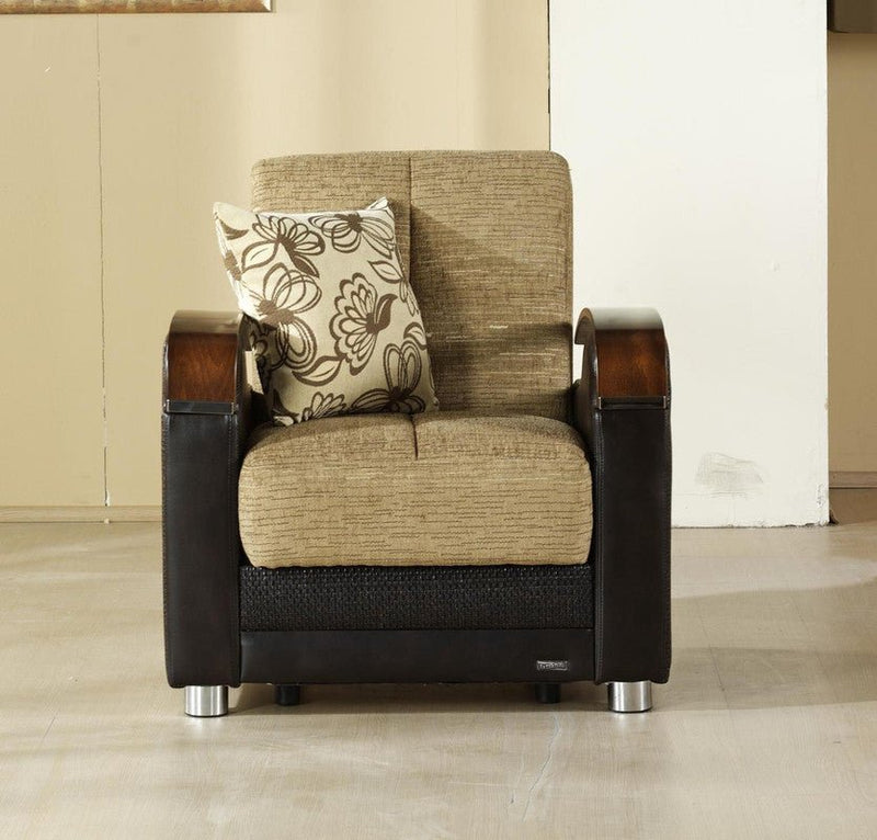 Luna Regal Armchair by Bellona FULYA BROWN