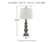 Mair Poly Table Lamp Set of 2 - Berre Furniture