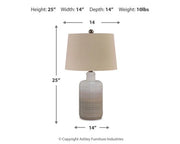 Marnina Ceramic Table Lamp Set of 2 - Berre Furniture