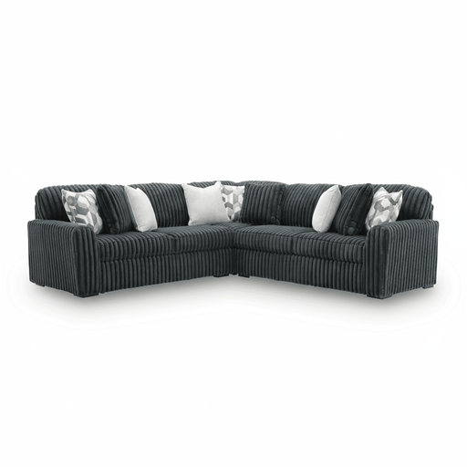 Midnight-Madness 3-Piece Sectional Gunmetal