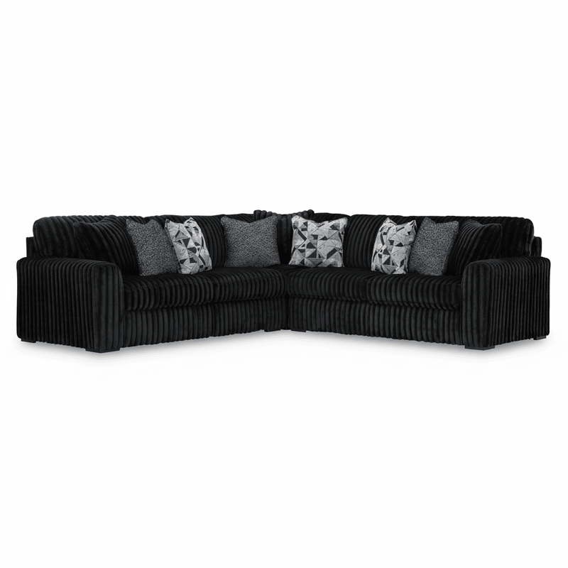 Midnight-Madness 3-Piece Sectional Onyx