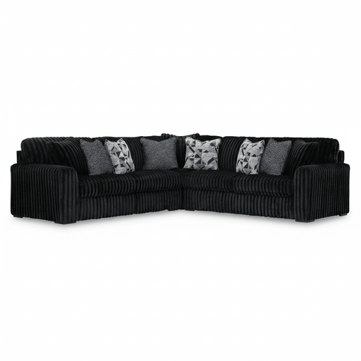 Midnight-Madness 3-Piece Sectional Onyx