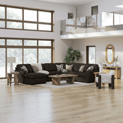 Midnight-Madness 3-Piece Sectional Sofa Chocolate