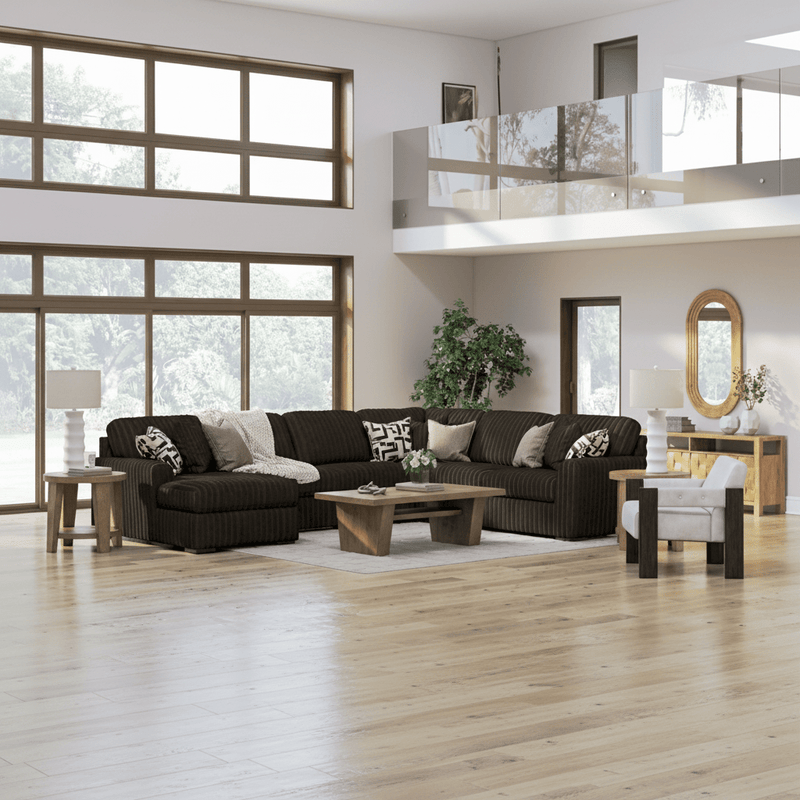 Midnight-Madness 3-Piece Sectional Sofa Chocolate