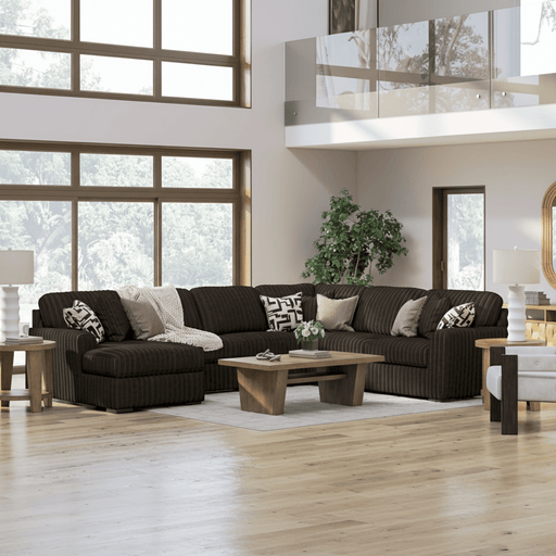 Midnight-Madness 3-Piece Sectional with Chaise Option A