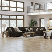 Midnight-Madness 3-Piece Sectional with Chaise Option B