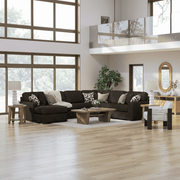 Midnight-Madness 4-Piece Sectional with Chaise Option B