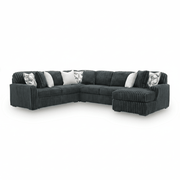 Midnight-Madness 4-Piece Sectional with Chaise Right Chaise