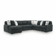 Midnight-Madness 4-Piece Sectional with Chaise Left Chaise