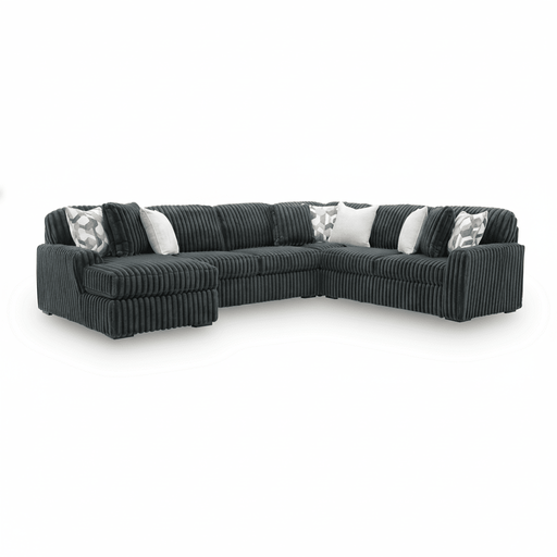 Midnight-Madness 4-Piece Sectional with Chaise Left Chaise