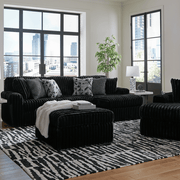 Midnight-Madness 4-Piece Sectional with Chaise Option A