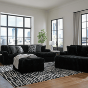 Midnight-Madness 4-Piece Sectional with Chaise Option B