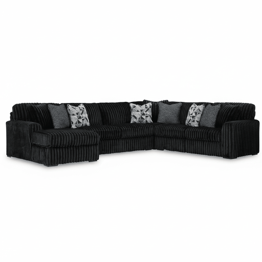 Midnight-Madness 4-Piece Sectional with Chaise Left Chaise