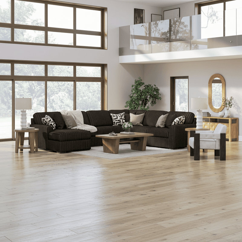 Midnight-Madness 4-Piece Sectional with Chaise Option A