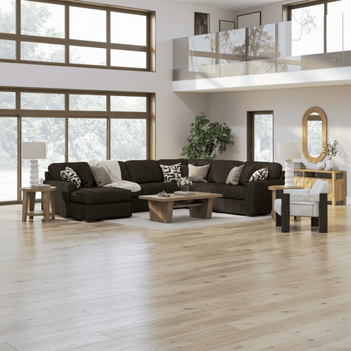 Midnight-Madness 4-Piece Sectional with Chaise Option A